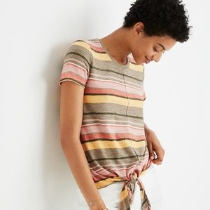 Madewell Texture & Thread Tie Front Top